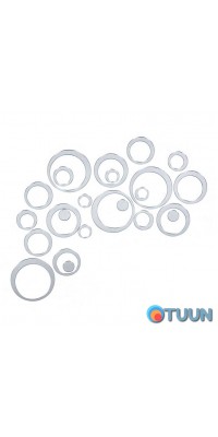 Mirror decor acrylic self-adhesive silver, 24pcs (D) SW-00002523