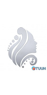 Mirror decor acrylic self-adhesive Face silver, 16 pcs (D) SW-00002504