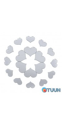 Mirror decor acrylic self-adhesive silver, 18 pcs (D) SW-00002524