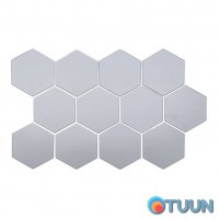 Зеркальный декор акриловый самоклеющийся 150*175мм серебро,12шт(D) SW-00002514