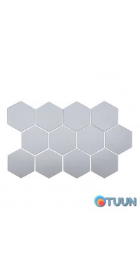 Mirror decor acrylic self-adhesive 150*175mm silver, 12 pcs (D) SW-00002514