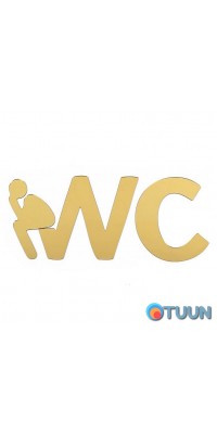 Mirror decor acrylic self-adhesive WC gold, 3pcs (D) SW-00002525