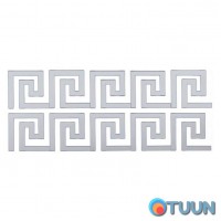 Дзеркальний декор акриловий самоклеючий срібло,10шт (D) SW-00002506