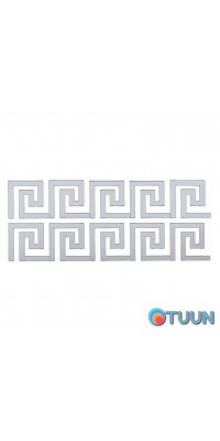 Mirror decor acrylic self-adhesive silver, 10 pcs (D) SW-00002506