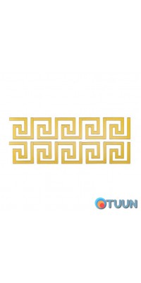 Mirror decor acrylic self-adhesive gold, 10 pcs (D) SW-00002507