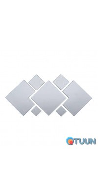 Mirror decor acrylic self-adhesive silver, 7 pcs (D) SW-00002508