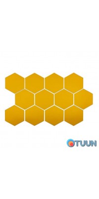 Mirror decor acrylic self-adhesive 150*175mm gold, 12 pcs (D) SW-00002518