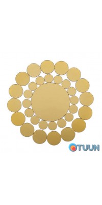 Mirror decor acrylic self-adhesive gold, 33 pcs (D) SW-00002499