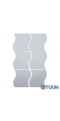 Mirror decor acrylic self-adhesive 120*80mm silver, 6 pcs (D) SW-00002509