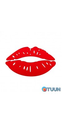 Mirror decor acrylic self-adhesive Lips red, 2 pcs (D) SW-00002500