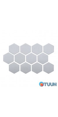 Mirror decor acrylic self-adhesive 80*70mm silver, 12pcs (D) SW-00002511