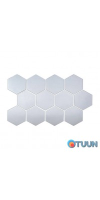 Mirror decor acrylic self-adhesive 85*95mm silver, 12 pcs (D) SW-00002512