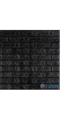 3D panel self-adhesive brick Black 700x770x3mm (019-3) SW-00000584