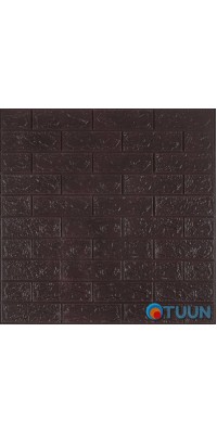 3D panel self-adhesive brick Black chocolate 700x770x3mm (018-3) SW-00000543