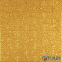 3D панель самоклеюча цегла Золота 700х770х3мм (011-3) SW-00000676
