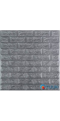 3D panel self-adhesive brick Silver 700x770x5mm (017-5) SW-00000038
