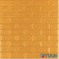 3D панель самоклеющаяся кирпич Золото 700x770x5мм (011-5) SW-00000147
