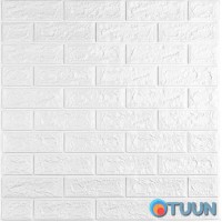 3D panel self-adhesive brick White Matt 700x770x5mm (001-5M) SW-00000587 3D panel self-adhesive brick White Matt 700x770x5mm (001-5M) SW-00000587