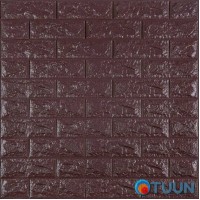 3D panel self-adhesive brick eggplant-coffee 700x770x7mm (018-7) SW-00000045