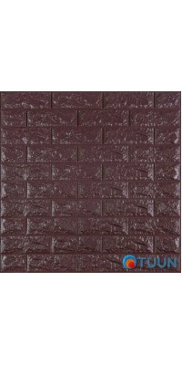 3D panel self-adhesive brick eggplant-coffee 700x770x7mm (018-7) SW-00000045