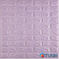 3D панель самоклеющаяся кирпич Светло-фиолетовый 700x770x7мм (015-7) SW-00000058