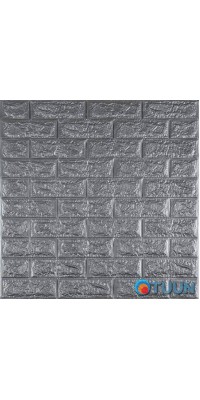 3D panel self-adhesive brick Silver 700x770x7mm (017-7) SW-00000059