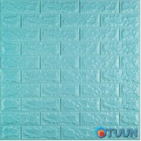 3D панель самоклеющаяся кирпич Бирюза 700x770x7мм (002-7) SW-00000048