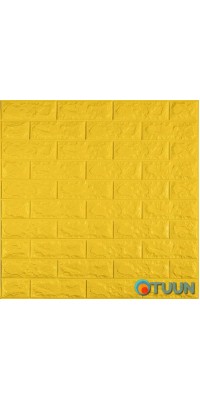 3D панель самоклеющаяся кирпич Желтый 700x770x7мм (010-7) SW-00000049