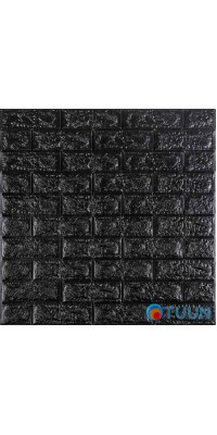 3D panel self-adhesive brick Black 700x770x7mm (019-7) SW-00000063