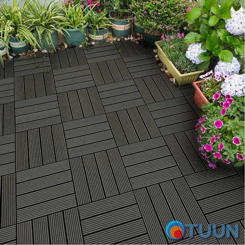 Composite tile WPC coal 30*30CM*2CM (D) SW-00001713