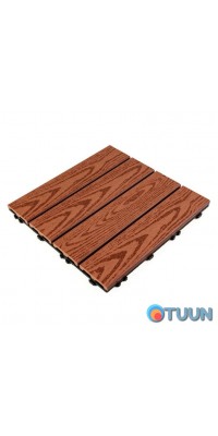 Composite tile WPC mahogany 30*30CM*2СM (D) SW-00001707