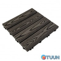 WPC anthracite composite tile 30*30CM*2CM (D) SW-00001708