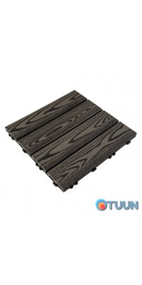 WPC anthracite composite tile 30*30CM*2CM (D) SW-00001708