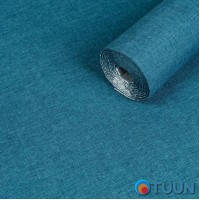 Лляні теплі шпалери на самоклейці синій меланж 2800*650*2mm (D) SW-00001491