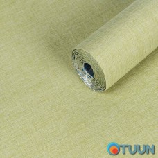 Льняные тёплые обои на самоклейке Оливкового оттенка 2800*650*2mm (D) SW-00001499