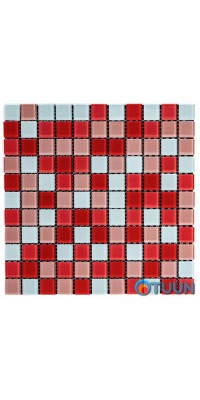 Mosaic of decorative glass red 298x298x4.5mm SW-00002367