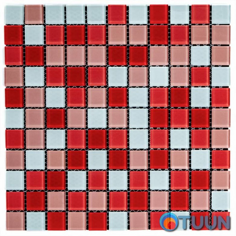Мозаика из декоративного стекла красная 298х298х4,5мм SW-00002367