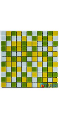 Mosaic of decorative glass yellow-green 298x298x4.5mm SW-00002362