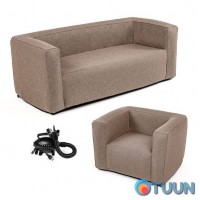 Комплект надувних меблів диван і крісло коричневий SW-00002656 Комплект надувних меблів диван і крісло коричневий SW-00002656