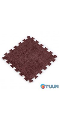 Plush floor puzzle BROWN 30*30*1cm (D) SW-00002082