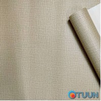 Обои бежевые с зеленым вкраплением виниловые, на бумажной основе SW-00000835