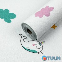 Self-adhesive wallpaper unicorns 2800*500*2mm (D) SW-00001946