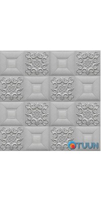 Self-adhesive decorative ceiling and wall panel silver pattern 700x700x5mm (181) SW-00000481