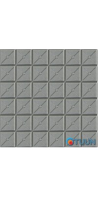 Self-adhesive decorative 3D panel square silver 700x700x8mm (177) SW-00000188