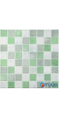 Wall panel 3D 700x700x4mm mosaic green (D) SW-00002010