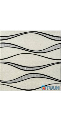 Self-adhesive 3D panel white waves 700x700x5mm (195) SW-00000767