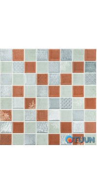 Wall panel 3D 700x700x4mm mosaic brown (D) SW-00002012