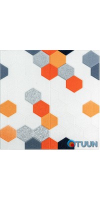Wall panel 3D 700x700x4mm mosaic orange (D) SW-00002013