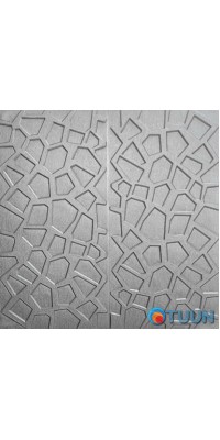 Self-adhesive decorative ceiling and wall 3D panel silver 700x700x8mm (118) SW-00000236