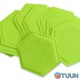 Decorative self-adhesive hexagon under the skin green 200x230mm (1102) SW-00000742
